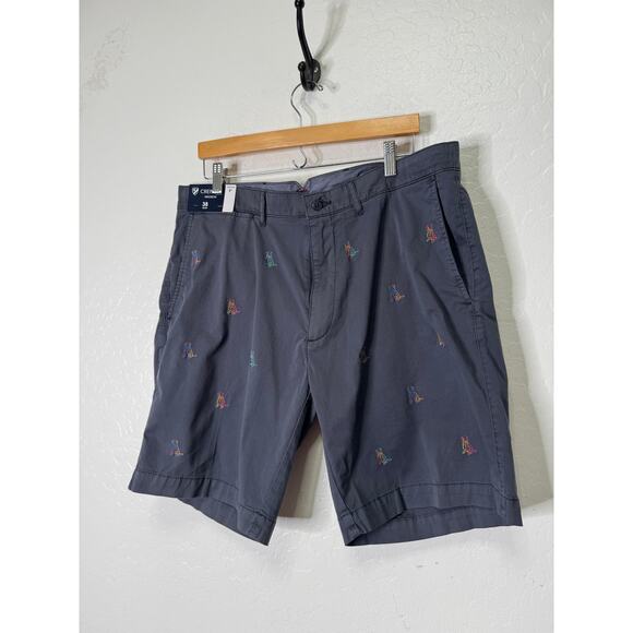 Cremieux Mens Embroidery Madison 9' Inseam Size 38 Dog Print Tchok Print NEW - Picture 4 of 8